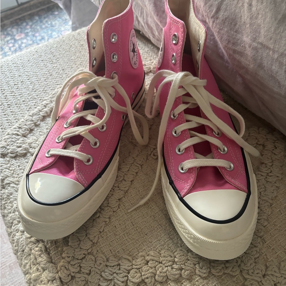 Pink High-Top Sneakers